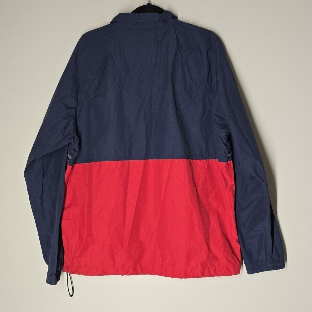 Abercrombie & Fitch Windbreaker Pullover Men's XL‎ Red Blue 90s Logo Colorblock - Picture 5 of 7